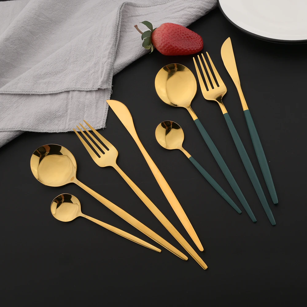 16 шт., зеленое золото, набор  – обзор и цена Commercial Kitchen Knife Set